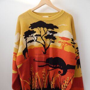 SINAR Men's Casual 100% Cotton Knit Sweater Loose Crew Neck Knitwear